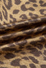Gold Half Sleeve Metallic Leopard Print Blouse