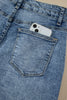 Beau Blue Acid Wash Pocket Detail Flare Jeans