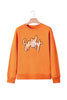 Grapefruit Orange Spooky Graphic Halloween Crew Neck Holiday Sweatshirt