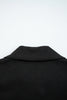 Black Zip Collar Long Sleeve Top Drawstring Pants Set