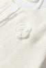 White 3D Flower Spaghetti Straps Sweater Vest