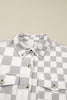Khaki Checkered Buttoned Down Casual Western Jacket