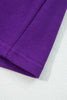 Tillandsia Purple Varsity Stripe Detail Drop Shoulder Pullover Mini Skirt Set