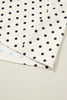 Apricot Plus Size Polka Dot Print Lace Trim V Neck Sleeveless Top