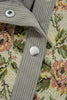 Medium Grey Ribbed Retro Floral Patchwork Shirt Style Jacket