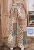 Brown Western Print Casual Shift Jeans