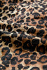 Khaki Leopard Quilted Tie Front Jacket