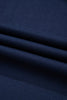 Dirty blue Varsity Striped Detail Crewneck Pullover Elastic Sweatpants 2pcs Outfit