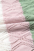 Rose Stripe Colorblock Hollowed Knit Scallop Edge Sweater Vest