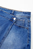 Ashleigh Blue Wrapped Crossed Waist Denim Mini Skirt