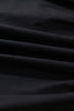 Black Contrast Trim Knot Cuffs Plus Size V Neck Mini Dress