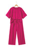 Sky Blue Drop Shoulder Boxy Tee and Barrel Pants Set