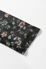 Black Floral Print Mesh Tank Button Front Slim Cardigan 2pcs Set