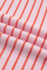 Pink Stripe Textured Knit Sleeveless Casual Sweater Top