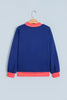 Tomato Red Polka Dot Letter Print Contrast Trim Mock Neck Sweatshirt