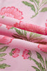 Pink Sweet Blooms Ruffle Striped Trim Puff Sleeve Shirt