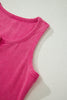 Blue Vintage Distressed Ribbed Mineral Wash Tank Top