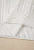 White Lets Play Rugby Pattern Textured Knit Casual Shift Sweater Vest