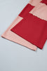 Beau Blue Raw Seam Colorblock Wide Leg Ankle Length Casual Pants