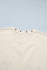 White Horseshoe Embroidered Star Trim V Neck Loose Tank Top