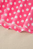 Blue Polka Dot Print Slim Tank Loose Pants 2pcs Outfit