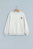 Light Grey Reversible Christian Faith Print Mock Neck Pullover Sweatshirt