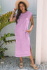 Carrot Mineral Wash Pocketed T-shirt Long Dress