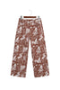 Brown Western Print Casual Shift Jeans
