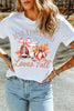 White JUST A GIRL WHO Loves Fall Graphic Casual Tee