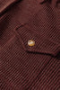Medium Grey Ribbed Knit Buttons Front Flap Pocket Casual Shacket