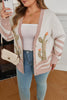 Apricot Western Desert Cactus Print Plus Size Button Cardigan Sweater