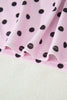 Brown Polka Dot Halter Tank Drawstring Elastic Waist Short Set