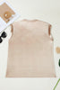Gold Round Neck Metallic Tank Top