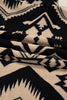 Black Plus Size Western Aztec Pattern Half Button Collared Plush Sweatshirt
