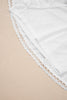 White Plus Size Frilled Elastic Waist Lace Trim Boho Ruffled Shorts