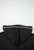 Black Contrast Trim Hooded Lounge Cardigan and Pants Set