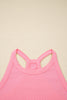 Sachet Pink Slim Tank Top Elastic Waist Mini Skort 2pcs Outfit