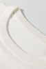 White Button Split Cuffs Round Neck Slim Sweater