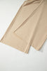 Light Pink Solid Color Loose Tee Drawstring Wide Leg Pants 2pcs Outfit