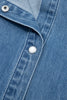 Dusk Blue Ruffled Short Sleeve Denim Shirt