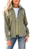 Laurel Green 2 in 1 Thermal Knit Textured Hooded Jacket