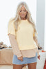 Apricot 2 in 1 Faux Two Piece Patchwork Round Neck Sweatshirt