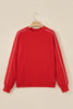 Fiery Red Stand Neck Long Sleeve Regular Fit Sweatshirt