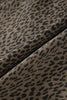 Black Leopard Print Loose Denim Shorts
