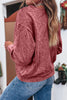 Mineral Red saved by grace Letter Embroidery Mineral Wash Loose Sweatshirt