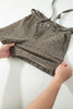 Black Leopard Print Loose Denim Shorts