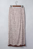 Brown Cheetah Print Trim Split Long Western Skirt