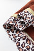 Clay Leopard Detail Loose Bracelet Sleeve Top