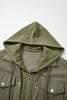 Laurel Green 2 in 1 Thermal Knit Textured Hooded Jacket