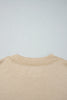 Coffee Camouflage Sleeve Crewneck Baggy Pullover Sweatshirt